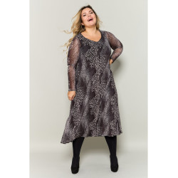 Vestido midi animal print ANVITO