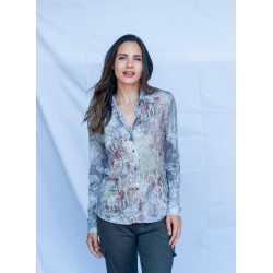 Camisa estampada gris NICTÉ