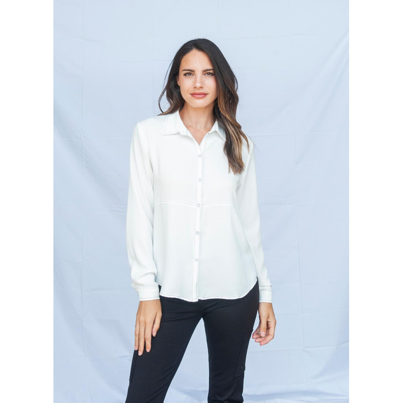 Camisa blanca prespuntes NICTÉ