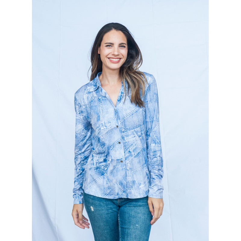 Camisa estampada denim NICTÉ