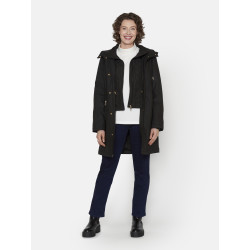 Parka larga negra BRANDTEX