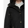 Parka larga negra BRANDTEX